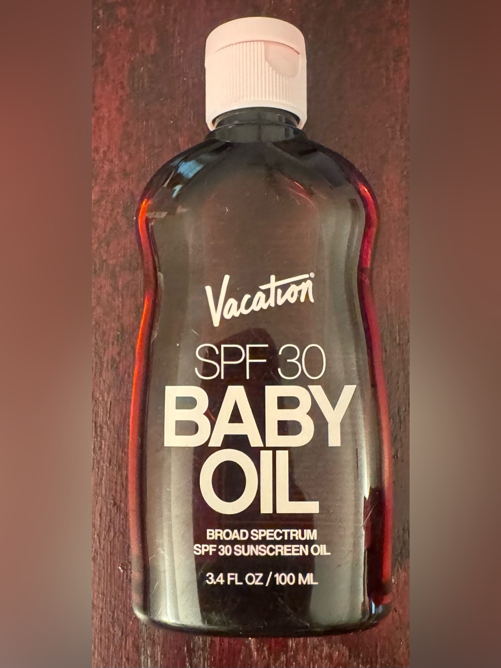 Vacation, Baby Oil, Broad Spectrum SPF 30 Sunscreen Oil, 3.4 fl oz (100ml)